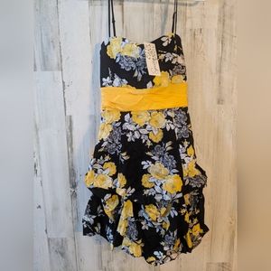 Black and yellow cocktail dress sz 11